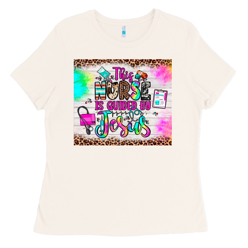 This Nurse Is Guided By Jesus Ladies Tee by JahusDesignShop | Teevron