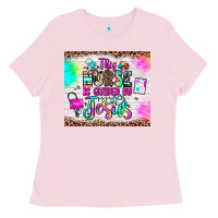 Bubblegum Pink this nurse is guided by jesus Ladies Tee - JahusDesignShop