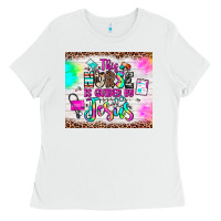 White this nurse is guided by jesus Ladies Tee - JahusDesignShop