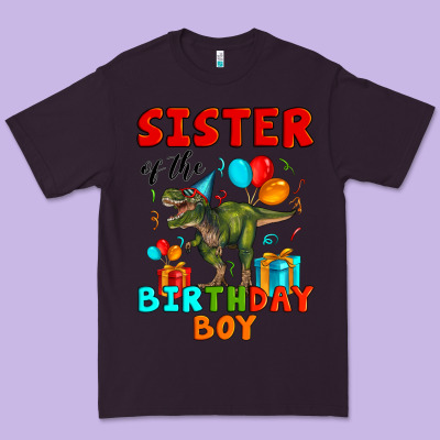 Sister Of The Birthday Boy T Rex Premium Tee Designed By Artiststas