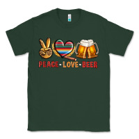 Sports Green peace love beer Classic Tee - NancyCooperArtShop