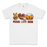 White peace love beer Classic Tee - NancyCooperArtShop