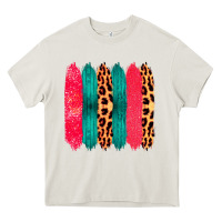 Cream Colored Leopard and Wood Patterned Western Brush Strokes Heavy Core Tee - Bettercallsaul