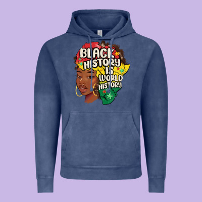 Black History Is World History Vintage Hoodie Designed By Maliassmallbusiness