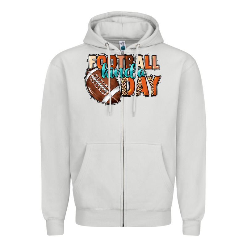 Football Kinda Day Zipper Hoodie by NancyCooperArtShop | Teevron