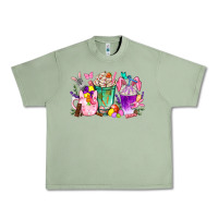 Oil Green Easter coffee cups with Bunny Urban Heavy Tee - NancyCooperArtShop