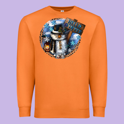 Hello Winter Premium Sweatshirt Designed By Cowgirlartshop