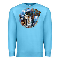 Ocean Blue hello winter Premium Sweatshirt - CowGirlArtShop