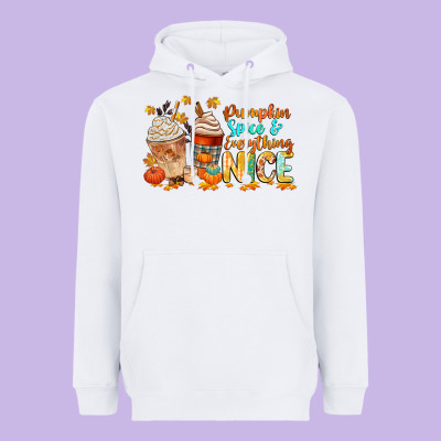 Pumpkin Spice And Everything Nice Heavyweight Hoodie Designed By Cowgirlartshop