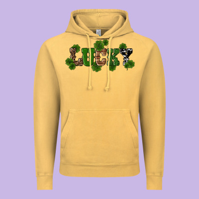 St Patricks Day Lucky Shamrock Vintage Hoodie Designed By Ranaportraitstore
