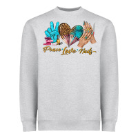 Peace Love Nails Bbs Heavyweight Sweatshirt | Teevron