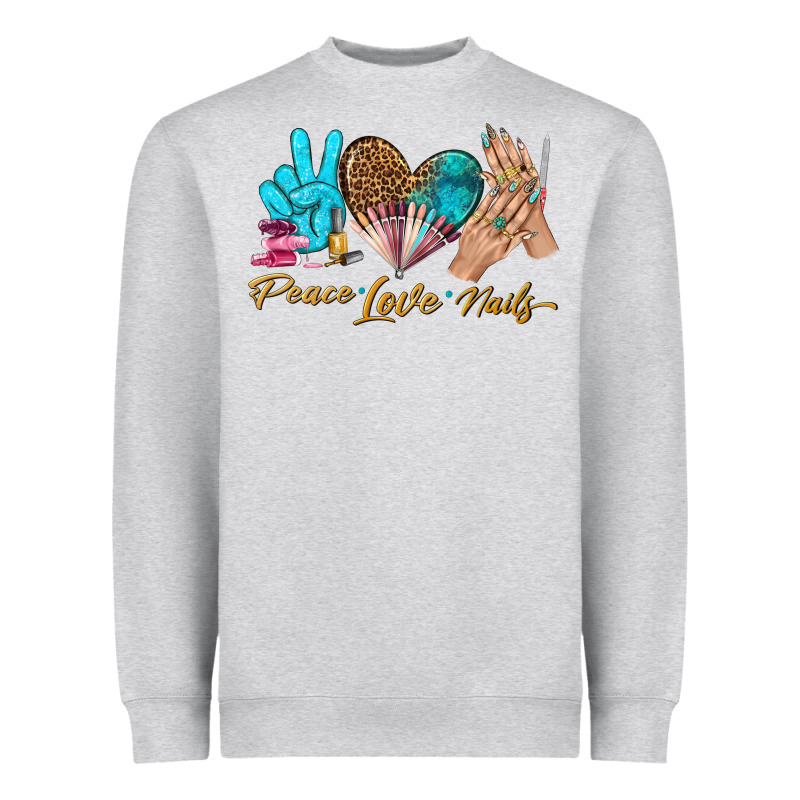 Peace Love Nails Bbs Heavyweight Sweatshirt by BundleAndBundleShop | Teevron