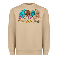 Mushroom peace love nails bbs Heavyweight Sweatshirt - BundleAndBundleShop