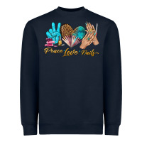 Navy peace love nails bbs Heavyweight Sweatshirt - BundleAndBundleShop