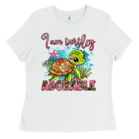 White i am turtley adorable Ladies Tee - AdoDesignShop