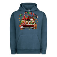 Pigment Midnight Navy one for the road coffee Urban Hoodie - FaDigitalArtStudio