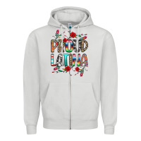 Dove Grey Proud Latina Zipper Hoodie - texasbilliewilder