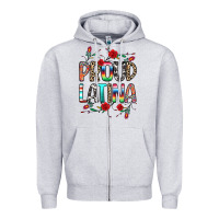 Heather Grey Proud Latina Zipper Hoodie - texasbilliewilder