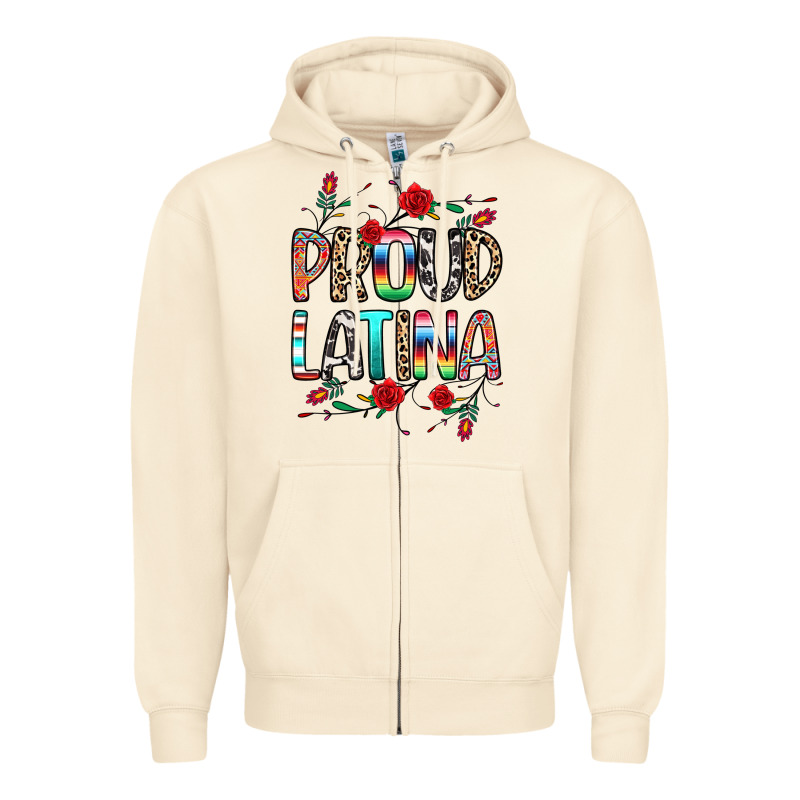 Proud Latina Zipper Hoodie by texasbilliewilder | Teevron