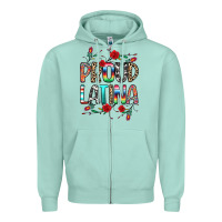 Seafoam Proud Latina Zipper Hoodie - texasbilliewilder