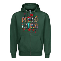 Sports Green Proud Latina Zipper Hoodie - texasbilliewilder