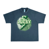 Midnight Navy st. patrick's day lucky Urban Heavy Tee - MaliasSmallBusiness