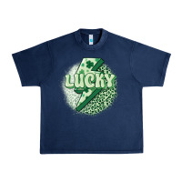 Navy st. patrick's day lucky Urban Heavy Tee - MaliasSmallBusiness
