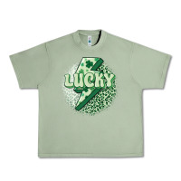 Oil Green st. patrick's day lucky Urban Heavy Tee - MaliasSmallBusiness