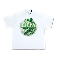 White st. patrick's day lucky Urban Heavy Tee - MaliasSmallBusiness