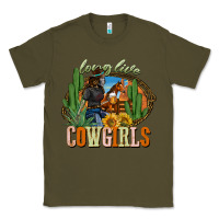 Army Green long live cowgirls Classic Tee - NancyCooperArtShop