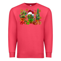 Cardinal christmas cactus Premium Sweatshirt - CowGirlArtShop