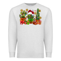 Oatmeal Heather christmas cactus Premium Sweatshirt - CowGirlArtShop