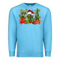Ocean Blue christmas cactus Premium Sweatshirt - CowGirlArtShop