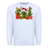 White christmas cactus Premium Sweatshirt - CowGirlArtShop