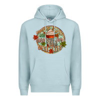 Blue Mist pumpkin spice and livin my best life Premium Hoodie - CowGirlArtShop