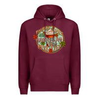 Burgundy pumpkin spice and livin my best life Premium Hoodie - CowGirlArtShop