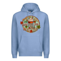 Colony Blue pumpkin spice and livin my best life Premium Hoodie - CowGirlArtShop