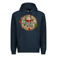 Navy pumpkin spice and livin my best life Premium Hoodie - CowGirlArtShop