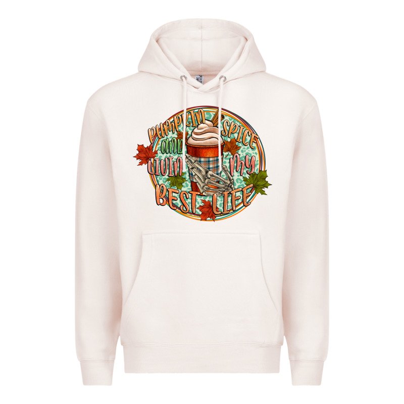 Pumpkin Spice And Livin My Best Life Premium Hoodie by CowGirlArtShop | Teevron