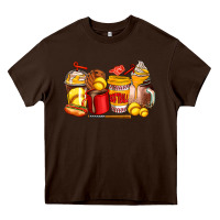 Chocolate Brown softball coffee cups Heavy Core Tee - AdoDesignShop