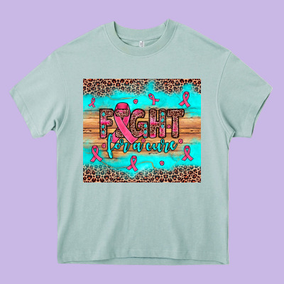 Fight For A Cure Heavy Core Tee Designed By Jahusdesignshop
