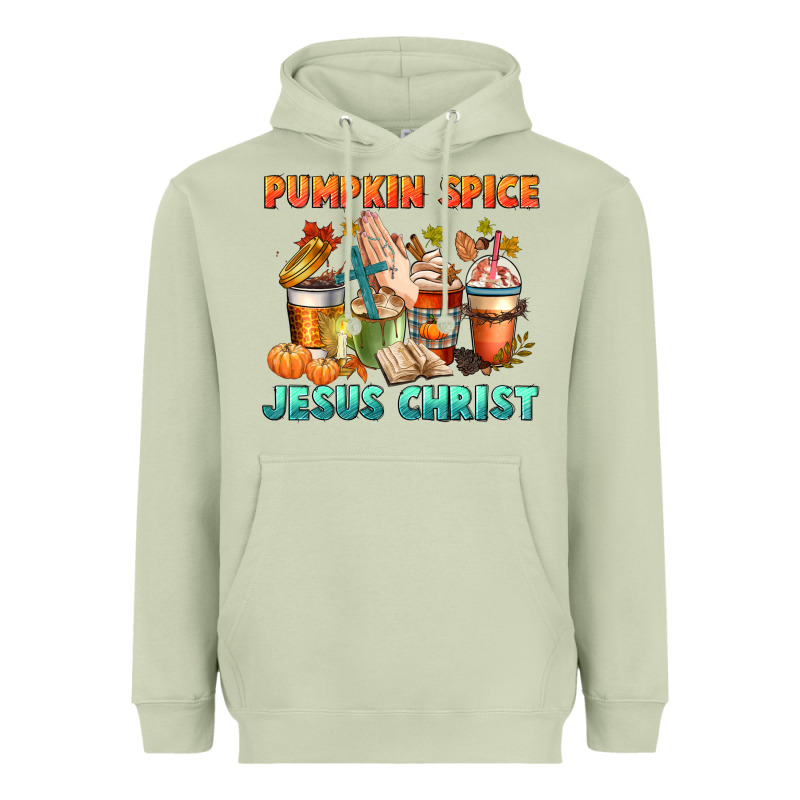 Pumpkin Spice And Jesus Christ Heavyweight Hoodie by CowGirlArtShop | Teevron