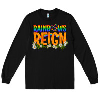 Black LGBTQ+ Rainbows Reign Long Sleeve Tee - BundleAndBundleShop