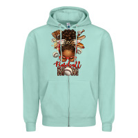 Baseball Mom Afro Messy Bun Zipper Hoodie | Teevron
