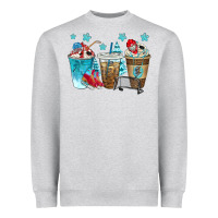 Heather Grey hockey coffee cups bbs Heavyweight Sweatshirt - BundleAndBundleShop