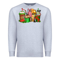 Heather Grey christmas movie coffee cups Premium Sweatshirt - CowGirlArtShop