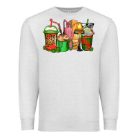 Oatmeal Heather christmas movie coffee cups Premium Sweatshirt - CowGirlArtShop