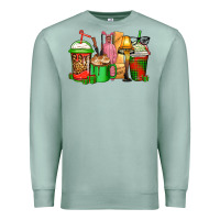 Seafoam christmas movie coffee cups Premium Sweatshirt - CowGirlArtShop