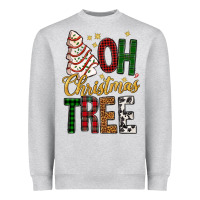 Heather Grey oh christmas tree bbs Heavyweight Sweatshirt - BundleAndBundleShop