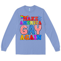 Colony Blue Make America Gay Again Long Sleeve Tee - BundleAndBundleShop